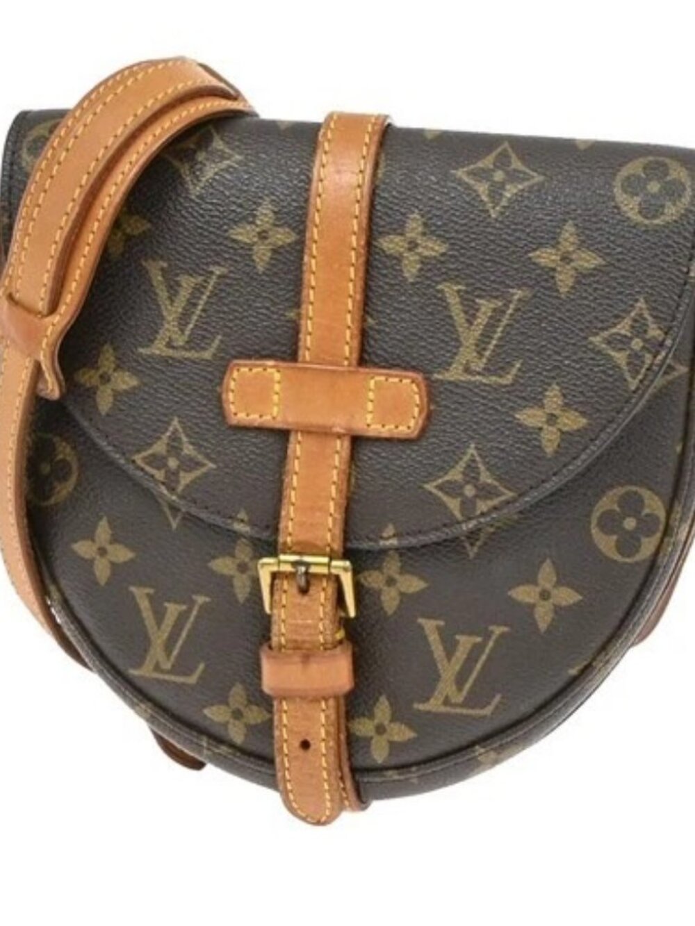 LOUIS VUITTON Chantilly PM Shoulder Bag Monogram Leather Brown M51234 80KD409
